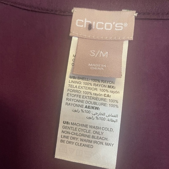 Chico's Women's Floral Plaid Paisley mixed print Ruana Wrap Kimono Boho Size S/M - Picture 8 of 12